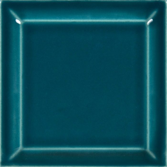 Кахель для печей і камінів Hein колір Синьо-зелений глянець № 13200