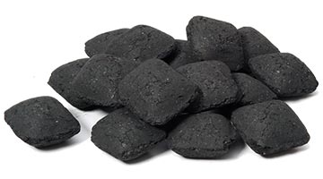 Пресоване вугілля в брикетах