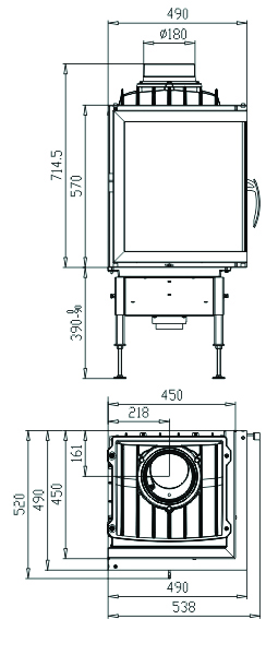Топка для каміна BEF Home BeF 450 E Камінна топка BEF Home BeF 450 E