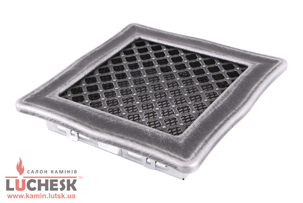 Вентиляційна решітка для каміна Parkanex Deco срібна патина 16 × 16 см