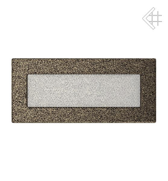 Вентиляційна решітка для каміна Kratki чорно-золота 11 × 24 см