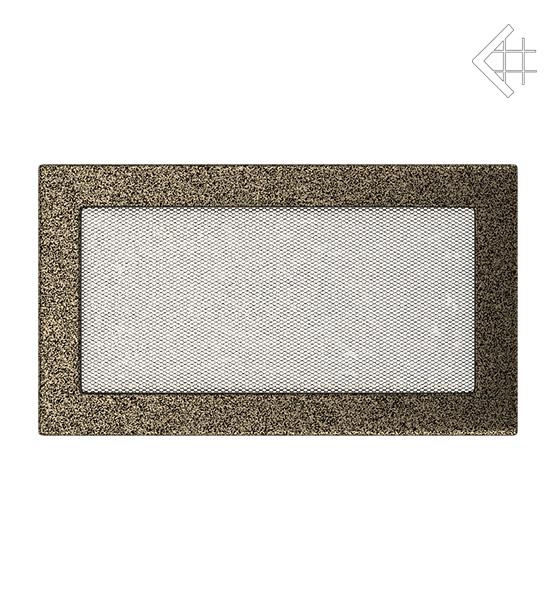 Вентиляційна решітка для каміна Kratki чорно-золота 17 × 30 см