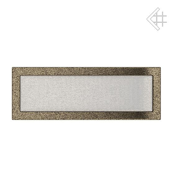 Решітка вентиляційна для каміна Kratki чорно-золота 17 × 49 см