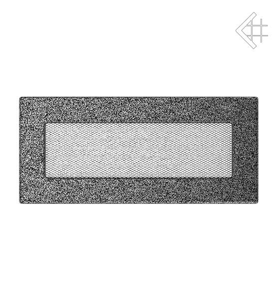 Решітка вентиляційна для каміна Kratki Чорно-срібна 11 × 24 см