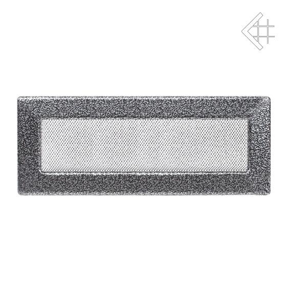 Решітка вентиляційна для каміна Kratki Чорно-срібна 11 × 42 см