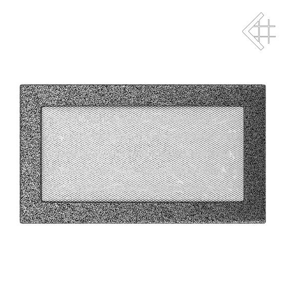Решітка вентиляційна для каміна Kratki Чорно-срібна 17 × 30 см