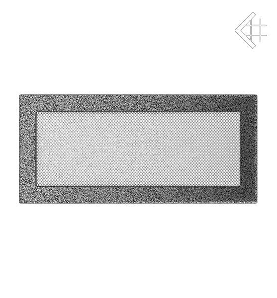 Решітка вентиляційна для каміна Kratki Чорно-срібна 17 × 37 см