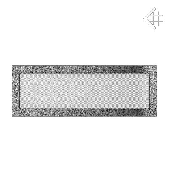Вентиляційна решітка для каміна Kratki Чорно-срібна 17 × 49 см