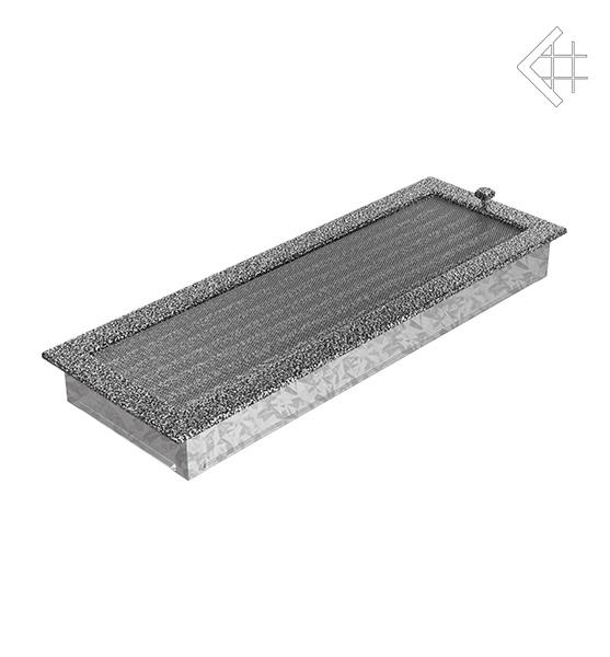 Вентиляційна решітка для каміна Kratki Чорно-срібна 17 × 49 см з жалюзі