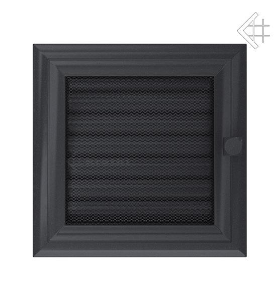 Решітка вентиляційна для каміна Kratki Оскар графітова 17 × 17 см з жалюзі