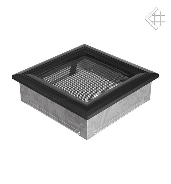 Вентиляційна решітка для каміна Kratki Оскар чорна 17 × 17 см