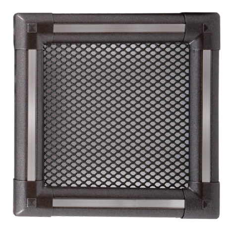 Вентиляційна решітка для каміна Parkanex Exclusive графіт / нержавіюча сталь 16 × 16 см