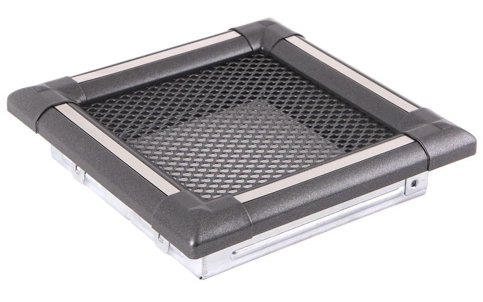 Решітка вентиляційна для каміна Parkanex Exclusive графіт / нержавіюча сталь 16 × 16 см