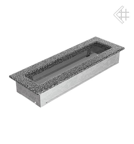 Решітка вентиляційна для каміна Kratki Чорно-срібна 11 × 32 см
