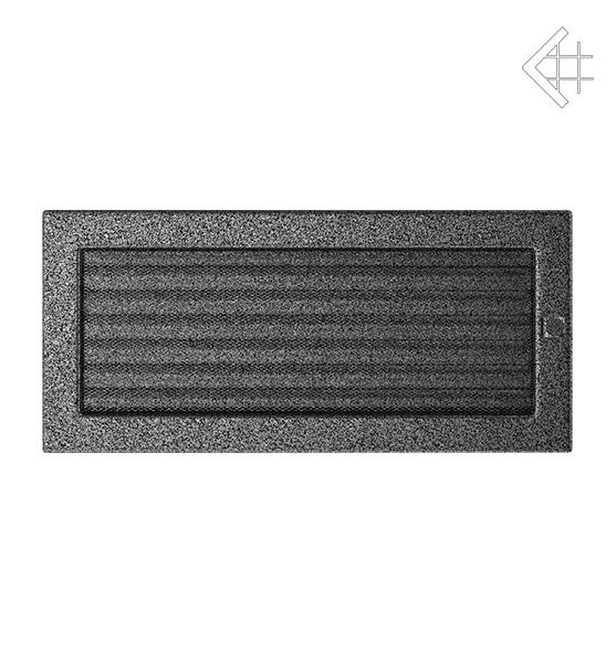 Вентиляційна решітка для каміна Kratki Чорно-срібна 17 × 37 см з жалюзі