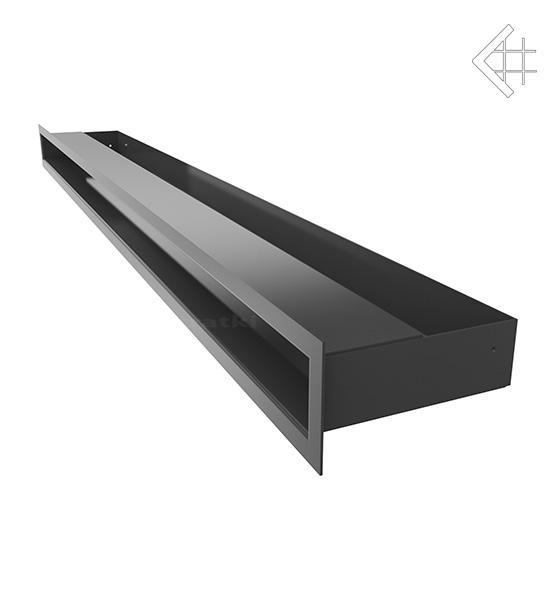 Вентиляційна решітка для каміна Kratki Люфт чорна 60 × 1000 мм