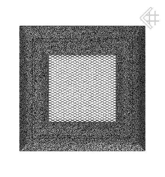 Решітка вентиляційна для каміна Kratki Оскар чорно-срібна 11 × 11 см