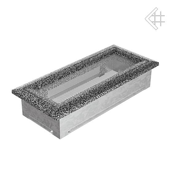 Вентиляційна решітка для каміна Kratki Оскар чорно-срібна 11 × 24 см