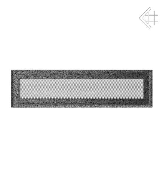 Решітка вентиляційна для каміна Kratki Оскар чорно-срібна 11 × 42 см