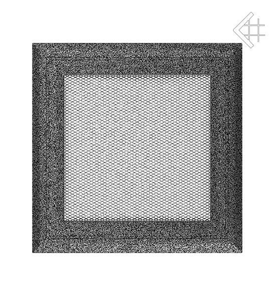 Вентиляційна решітка для каміна Kratki Оскар чорно-срібна 17 × 17 см