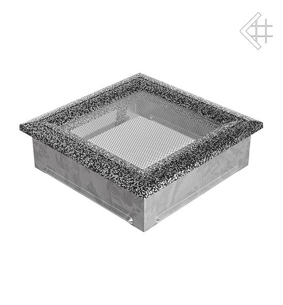 Решітка вентиляційна для каміна Kratki Оскар чорно-срібна 17 × 17 см
