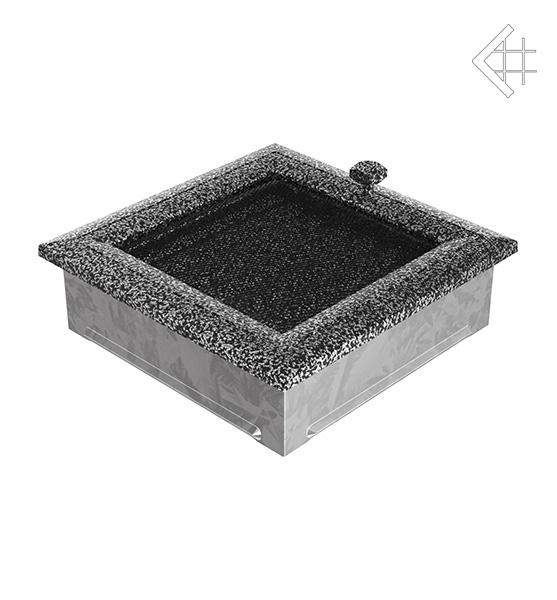Вентиляційна решітка для каміна Kratki Оскар чорно-срібна 17 × 17 см з жалюзі