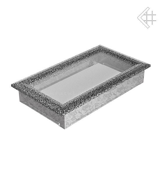 Решітка вентиляційна для каміна Kratki Оскар чорно-срібна 17 × 30 см