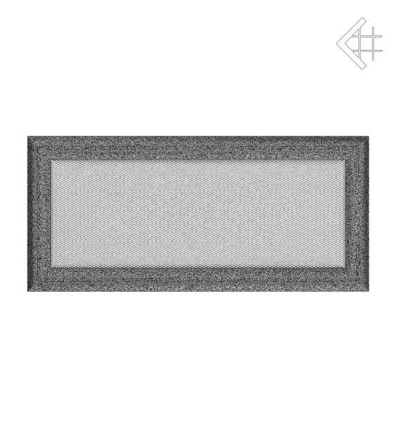 Вентиляційна решітка для каміна Kratki Оскар чорно-срібна 17 × 37 см