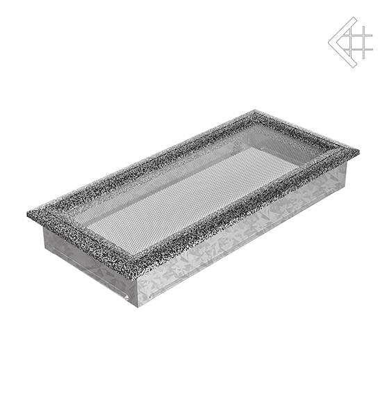 Решітка вентиляційна для каміна Kratki Оскар чорно-срібна 17 × 37 см