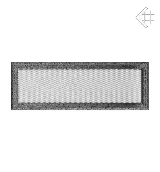 Вентиляційна решітка для каміна Kratki Оскар чорно-срібна 17 × 49 см