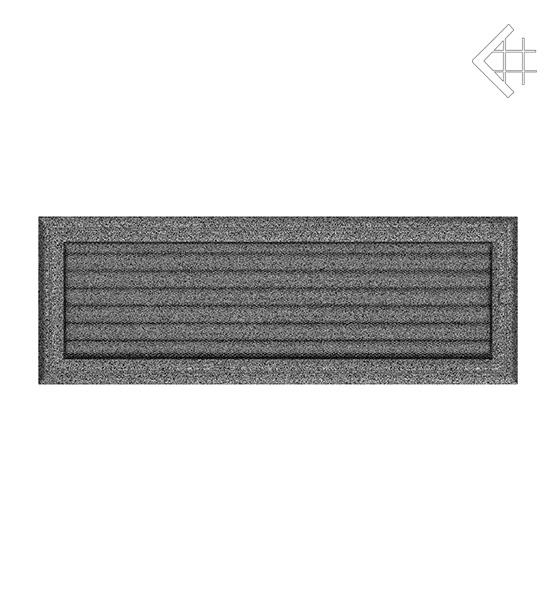 Вентиляційна решітка для каміна Kratki Оскар чорно-срібна 17 × 49 см з жалюзі