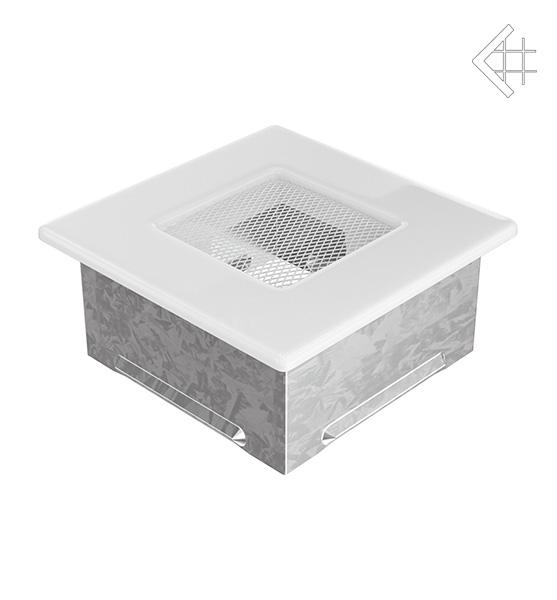 Вентиляційна решітка для каміна Kratki Оскар біла 11 × 11 см