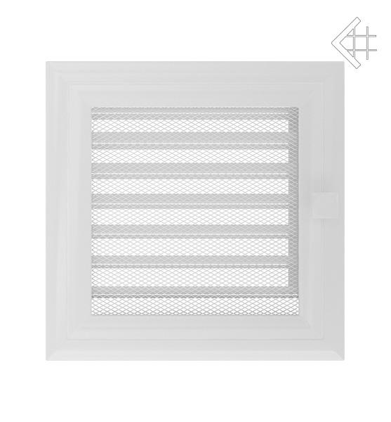 Решітка вентиляційна для каміна Kratki Оскар біла 17 × 17 см з жалюзі