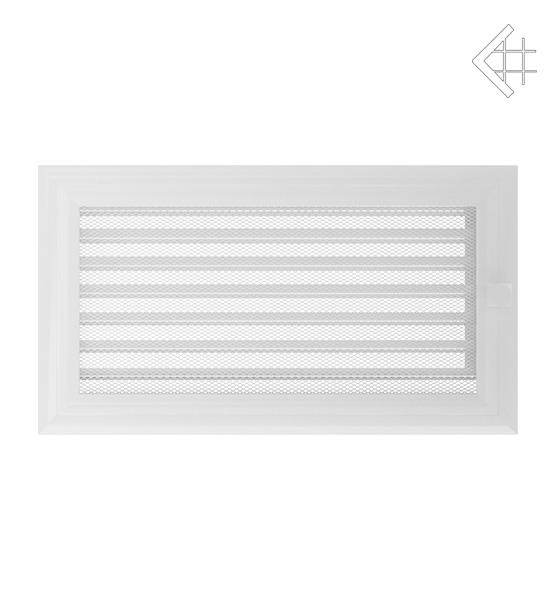 Решітка вентиляційна для каміна Kratki Оскар біла 17 × 30 см з жалюзі