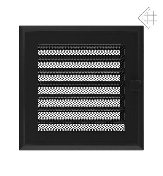 Вентиляційна решітка для каміна Kratki Оскар чорна 17 × 17 см з жалюзі