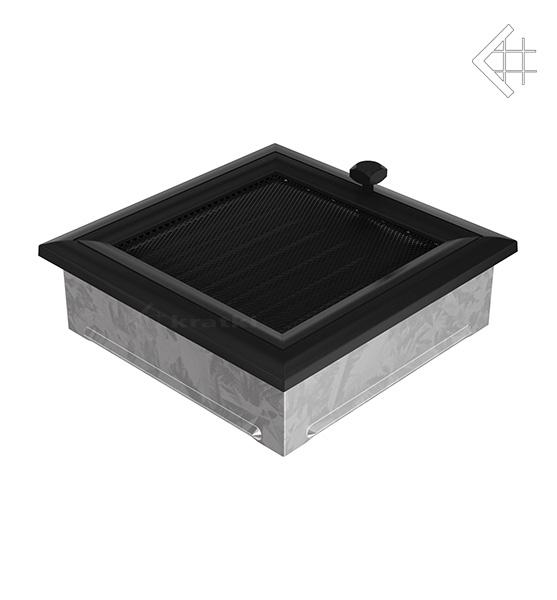 Вентиляційна решітка для каміна Kratki Оскар чорна 17 × 17 см з жалюзі