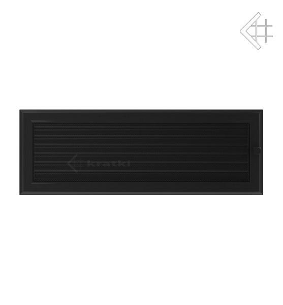 Вентиляційна решітка для каміна Kratki Оскар чорна 17 × 49 см з жалюзі