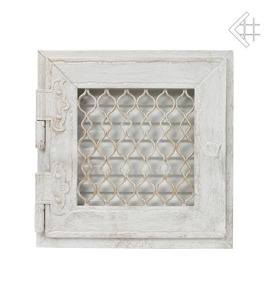 Вентиляційна решітка для каміна Kratki Ретро білий антик 22 × 22 см з жалюзі