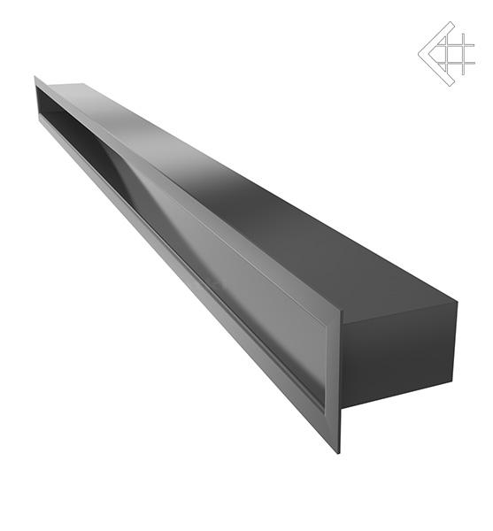 Решітка вентиляційна для каміна Kratki Тунель чорна 60 × 1000 мм