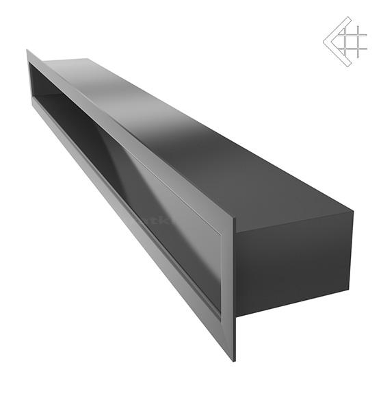 Решітка вентиляційна для каміна Kratki Тунель чорна 60 × 600 мм