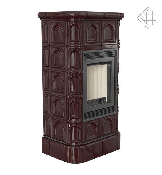 Піч на дровах Kratki Blanka 8 кахель коричнева