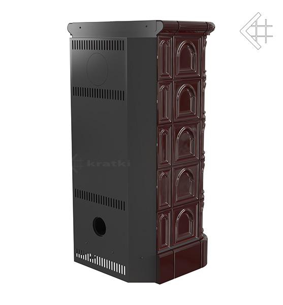 Піч на дровах Kratki Blanka 8 кахель коричнева