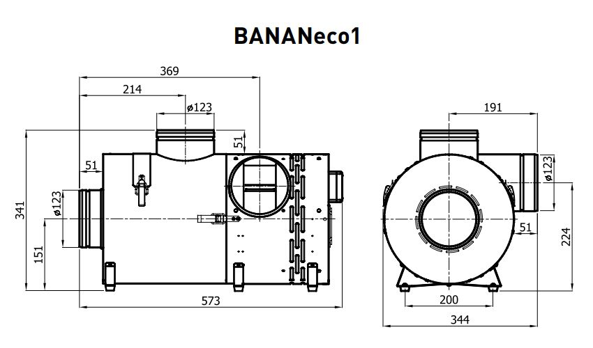 Розміри вентилятора Darco BANANeco1