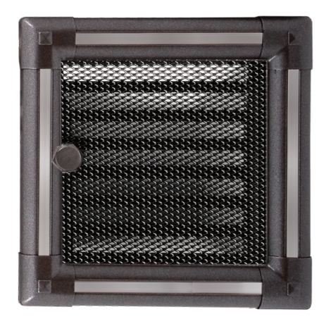 Вентиляційна решітка для каміна Parkanex Exclusive графіт / нержавіюча сталь 16 × 16 см з жалюзі