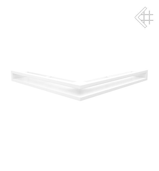 Вентиляційна решітка для каміна Kratki Люфт кутова 560 × 560 × 60 біла