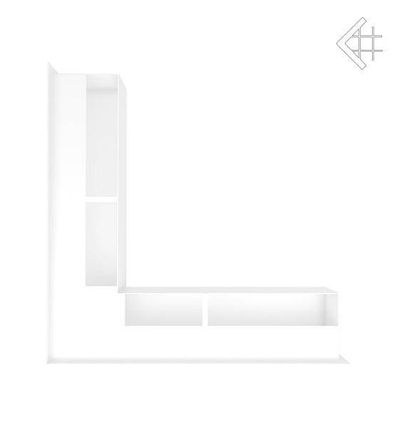 Решітка вентиляційна для каміна Kratki Люфт кутова 560 × 560 × 90 біла