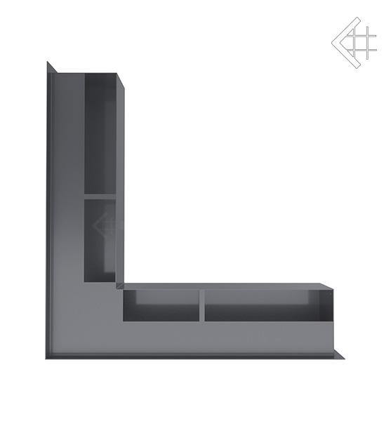 Решітка вентиляційна для каміна Kratki Люфт кутова 560 × 560 × 90 графітова