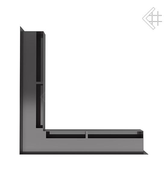 Вентиляційна решітка для каміна Kratki Люфт кутова 560 × 560 × 60 чорна