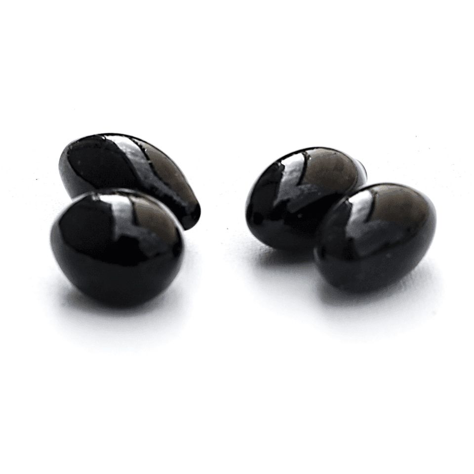 Декоративні камінці Kratki FIRE GLASS чорні овальні