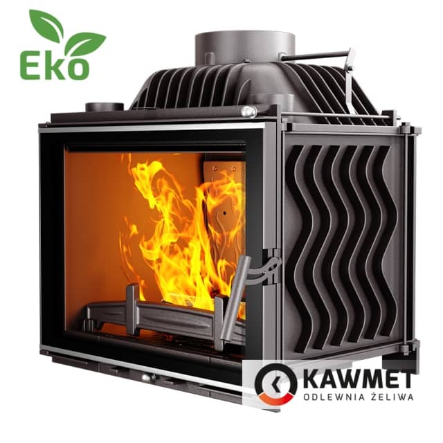 Топка Kawmet W17 Dekor (12,3 kW) Eco з прямим жаростійким склом